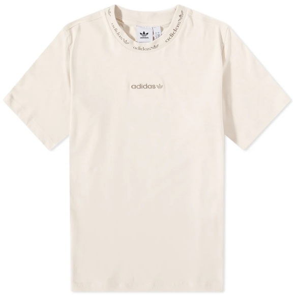 ADIDAS • Men’s Linen Trefoil Linear Short Sleeve Tee Shirt - Picture 9 of 10